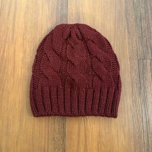 Burgundy Knit Beanie